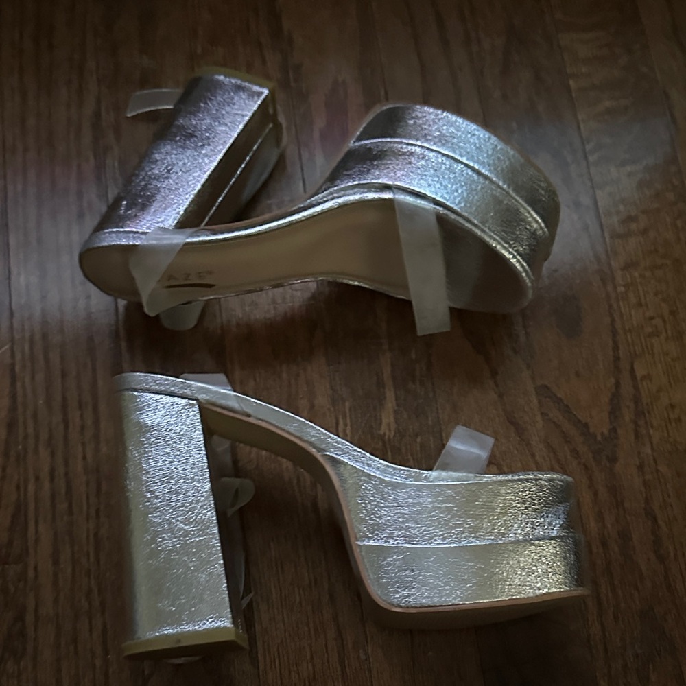 Silver Platform Heels